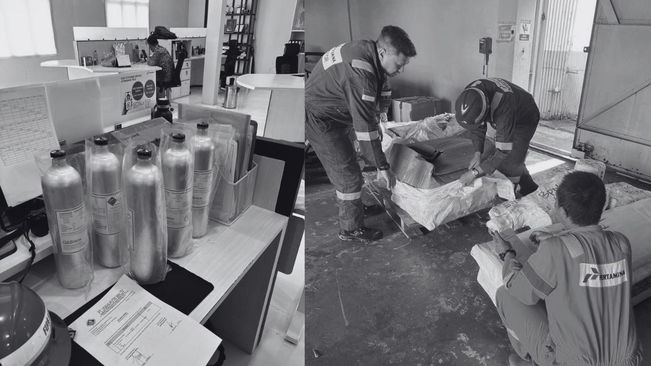 Gastron calibration gas cylinders and site logistics